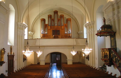 Blick auf die Orgel
